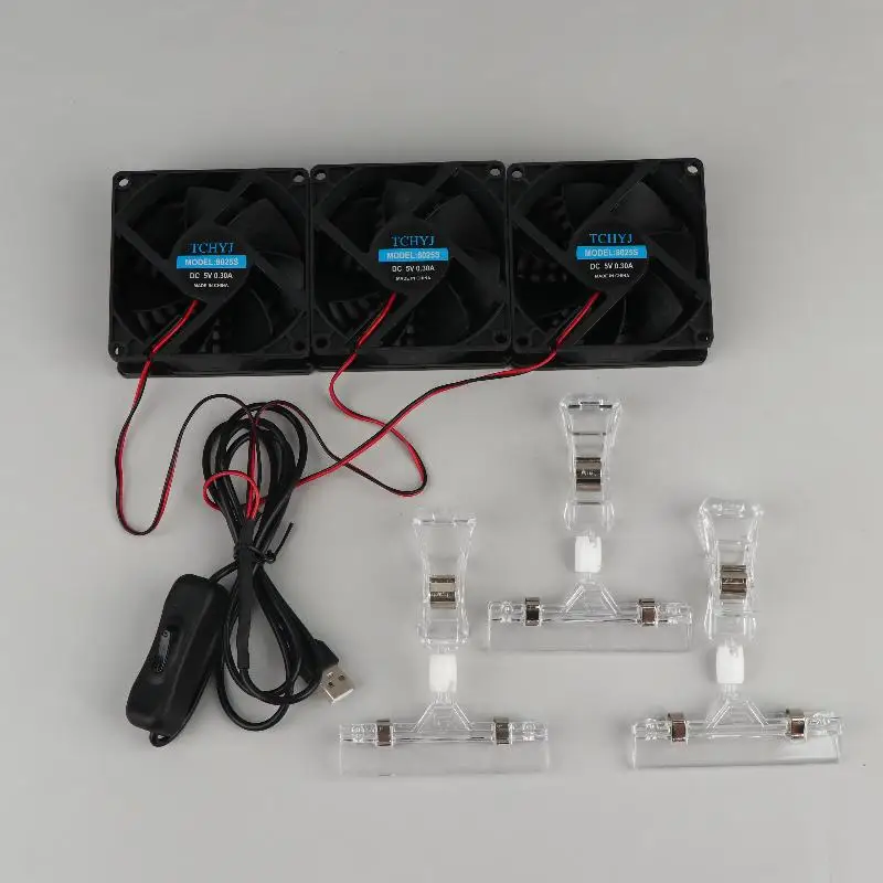 Adjustable‑Angle USB Variable‑Speed Aquarium Cooling Fan Quiet For Fish Tank Reptile Terrarium