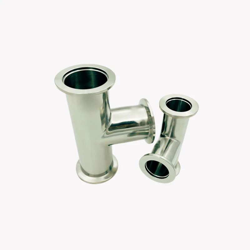 Stainless steel quick-loading three-way KF vacuum three-way flange three-way joint equal diameter KF16 25 40 50