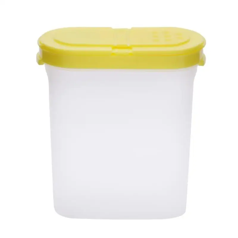 Simple Plastic Food Kitchen Container 2 Lids Sorting Rice Storage Box Container Sealed Crisper Grains Tank Storage Kitchen