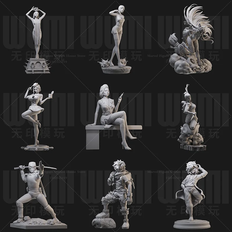 

Оригинальная серия персонажей, масштаб 1/24, масштаб 1/18, лиса, дух, женщина, медсестра, Золотая королева, сделай сам, самособранная GK, 3D смола, неисправенная кукла