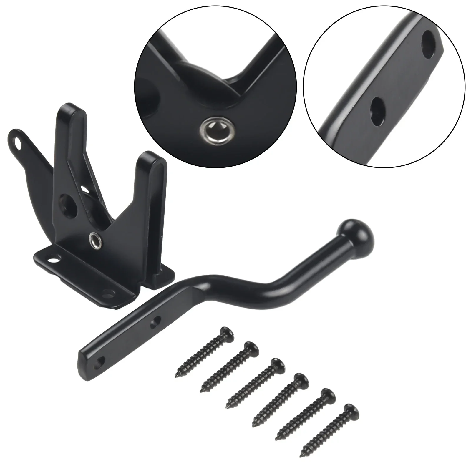 

Bolt Door Latch Fence Hinge Parts Accessories Black Carbon Steel Farm Gate Hardware Home Improvement Practical