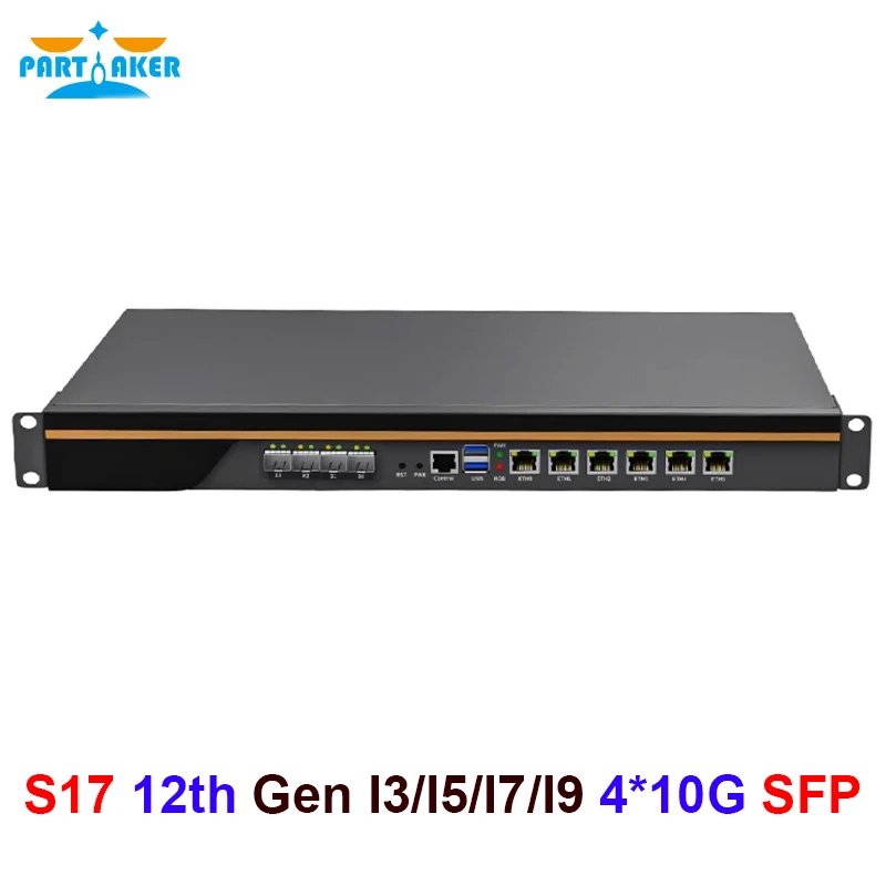 Aparelho firewall de montagem em rack 1U 12o Intel Core I9 12900 I7 12700 I5 12400 I3 12100 6 LAN 4 X710 SFP pfSense OPNsense Mikrotik