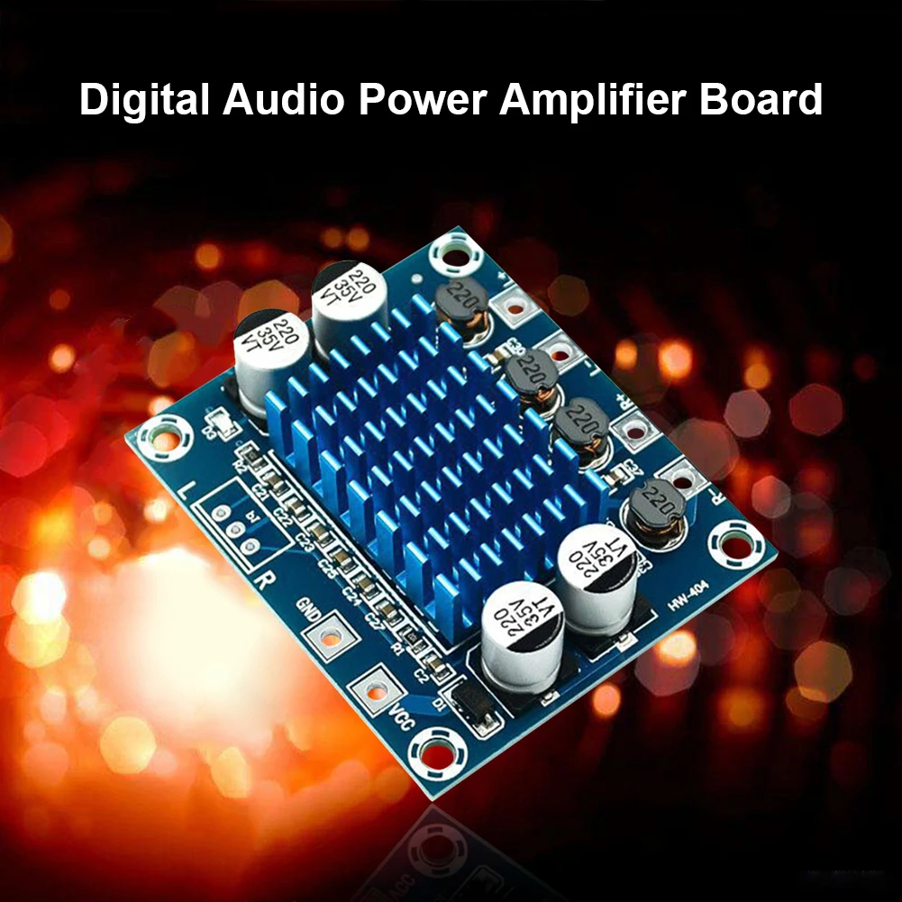 Placa Amplificadora de Áudio Digital Estéreo de Canal Duplo 30W+30W para Caixas de Som e Equipamentos de Subwoofer