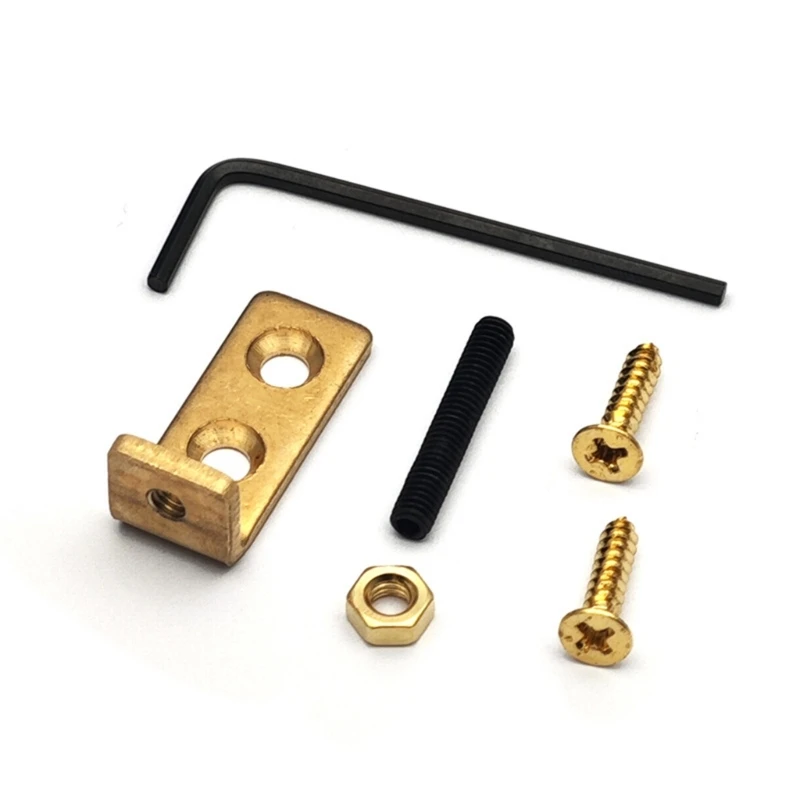 Brass Tremolo Stopper Stabilizer Guitar Tremolo Stopper with Screws and Wrench