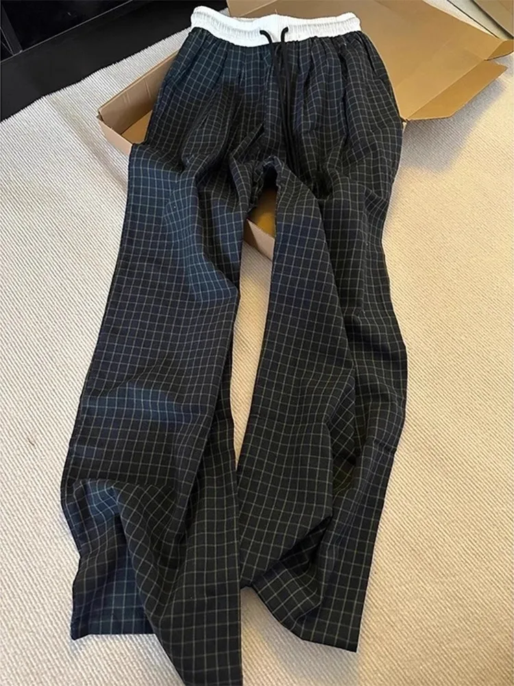 

Lightweight Loose Fit Men's Summer Casual Pants in k Blue with Sun Protection Drapey Straight Leg Trousers for Casual Wear