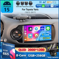 Android 15 Carplay Auto For Toyota Yaris 2012 2013 2014 2015 2016 2017 Car Radio GPS Multimedia Player Stereo WIFI Head Unit DSP