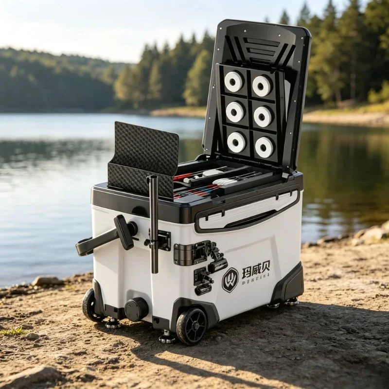 Fishing Box Full Set Lightweight Thickened Insulated No Assembly Integrated Tackle Seat for Bank Lake Outdoor Angling 낚시 박스
