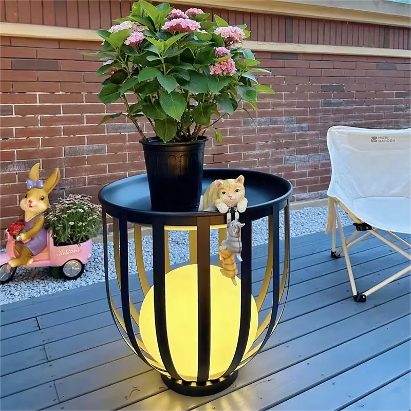 Garden Lights Decorative Floor Lamp Lawn Outdoor Rattan Villa Garden Waterproof LED Solar