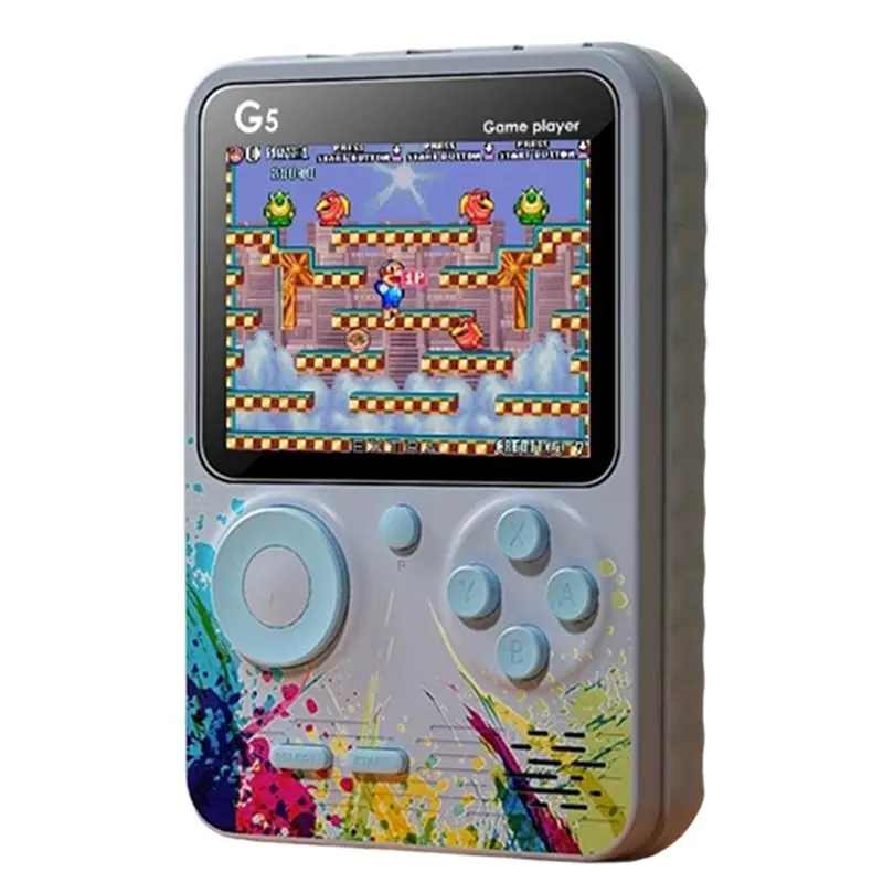 

Портативная игровая консоль A55T G5 500 в 1, мини-игровая приставка, ретро-видеоконсоль, 8-битная, с 3,0-дюймовым цветным ЖК-экраном, игры для мальчиков.