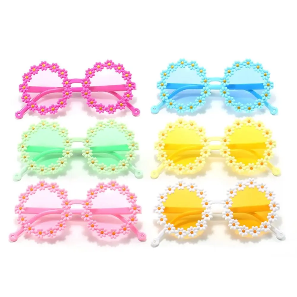 Divertidas lentes oceánicos para niños, gafas de sol redondas con flores, protección UV 400, gafas de sol con flores para niñas, gafas de sol para fotos