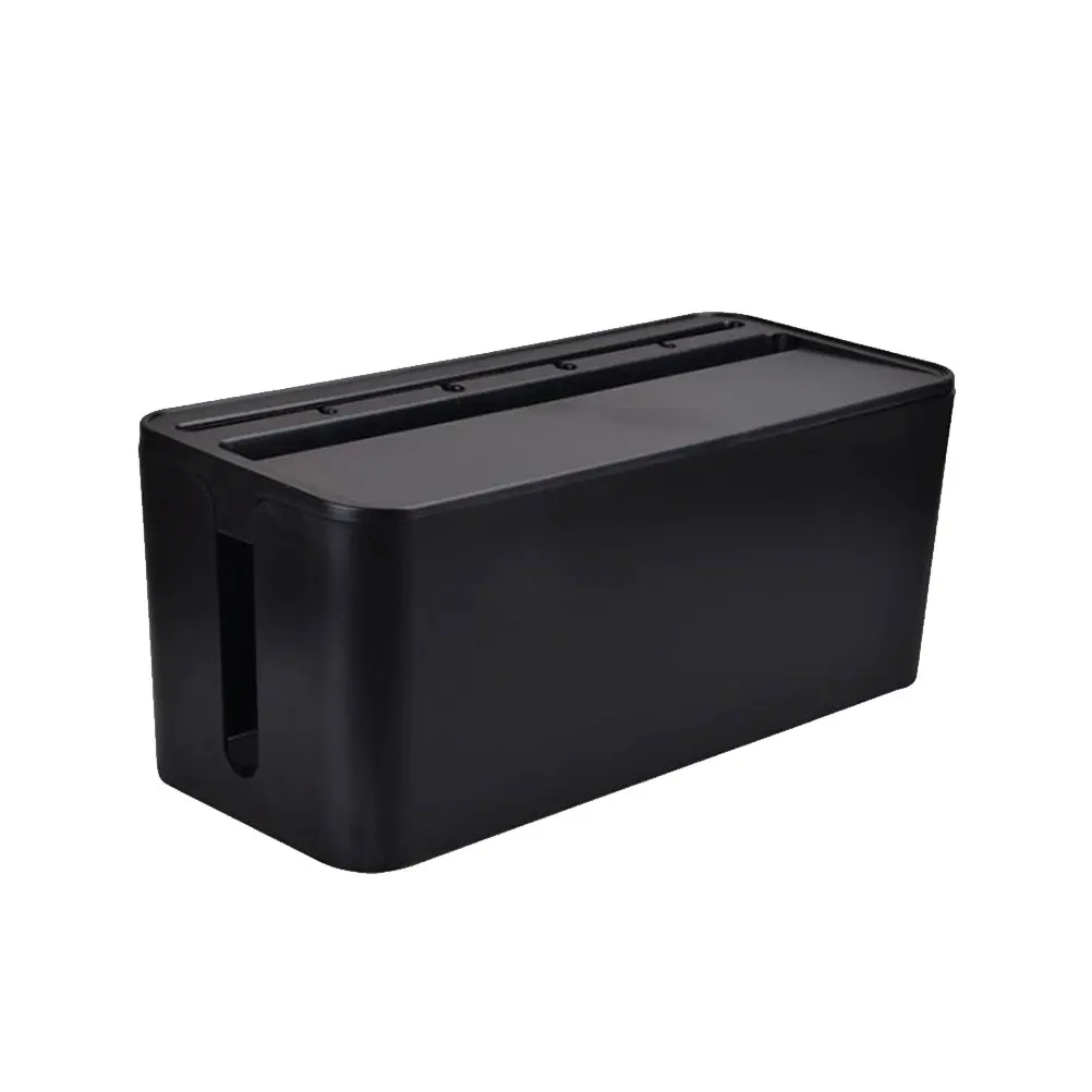 

Power Cord Storage Box Black Durable Scratch Resistant Cable Organizer Holder for Home Office Desk Cable Management Wire