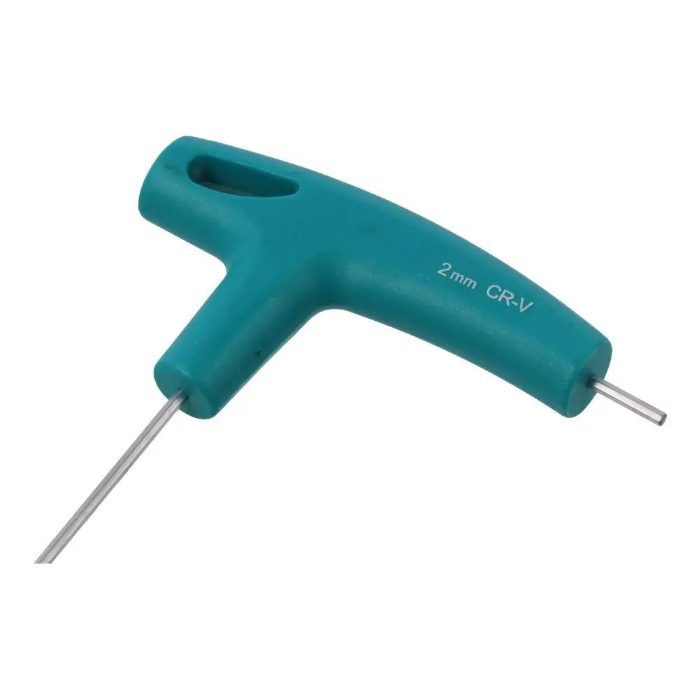 Convenient T-shaped Internal Hexagonal Wrench Green 2mm Flat Headed Hexagonal Steel Extended Rubber Handle Renovation