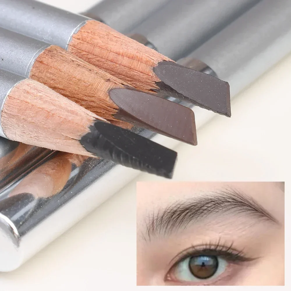 Natuurlijke Microblading Wenkbrauwpotlood Waterproof Eye Brow Enhancer Pen Langdurige Ogen Makeup Tools Cosmetica Zwart Bruin Grijs