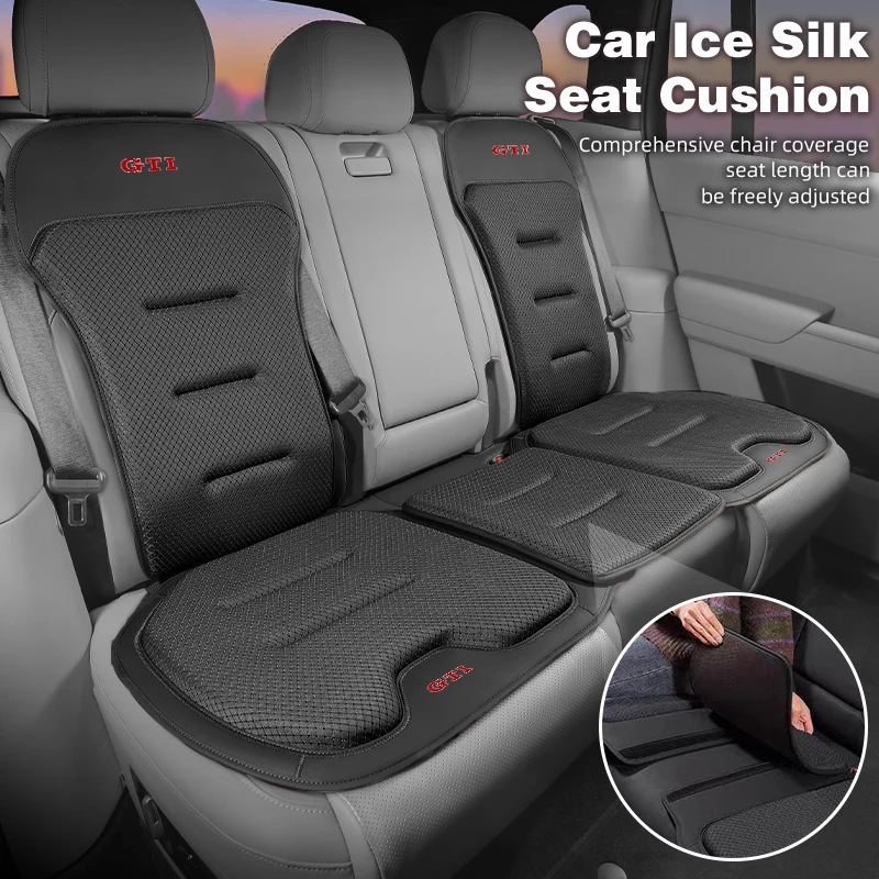 

Car Seat Cushion Backrest Breathable Ice Silk Pad Interior Accessories For Volkswagen VW Golf 4 6 7 GTI Tiguan B5 B6 B7 CC Jetta