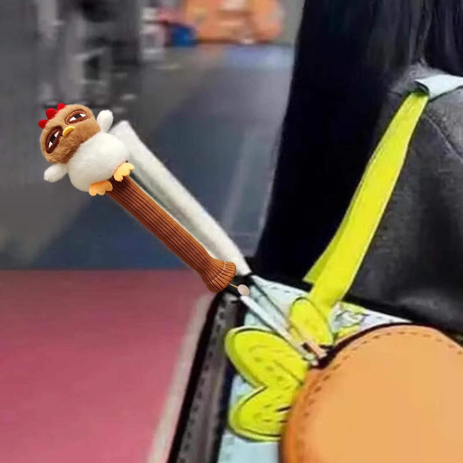 Cute Badminton Racket Handle Cover Cartoon Doll Shock Absorbing Flannel Grip for Match Enthusiasts