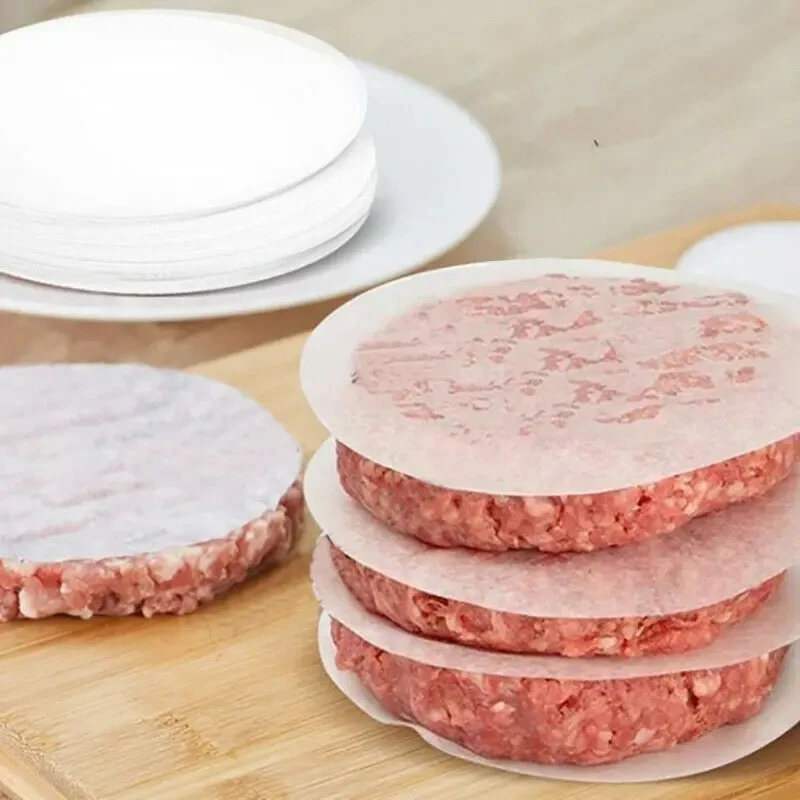 Hamburger Patty Paper Round Wax Paper Sheet Bake Cakes, Bake Individual Patties, Greaseproof Paper Cooking Tools Wax Paper