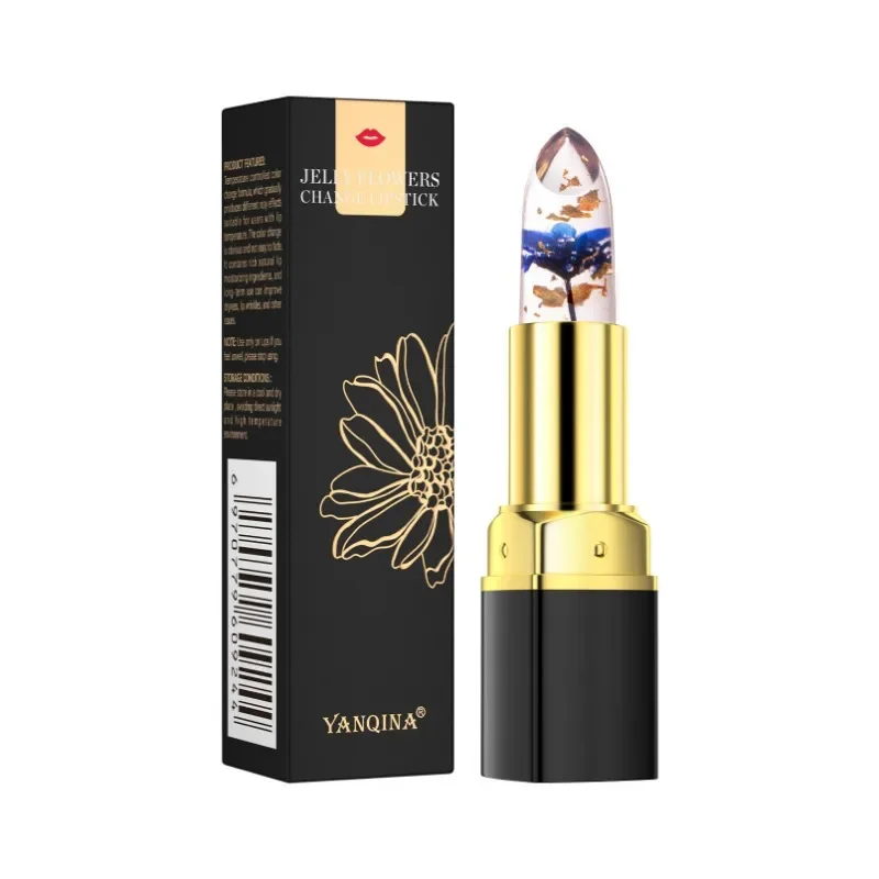 Lápiz labial de flores que cambia de Color, larga duración, resistente al agua, bálsamo labial rojo, hidratante, maquillaje, chica, Cosméticos bonitos