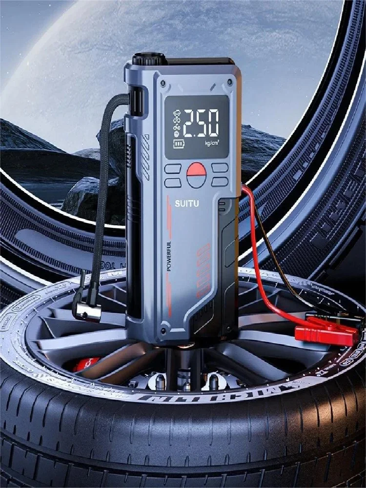 4-in-1-Auto-Starthilfegerät mit Luftkompressor, tragbares Booster-Ladegerät, leistungsstarkes Autobatterie-Startgerät