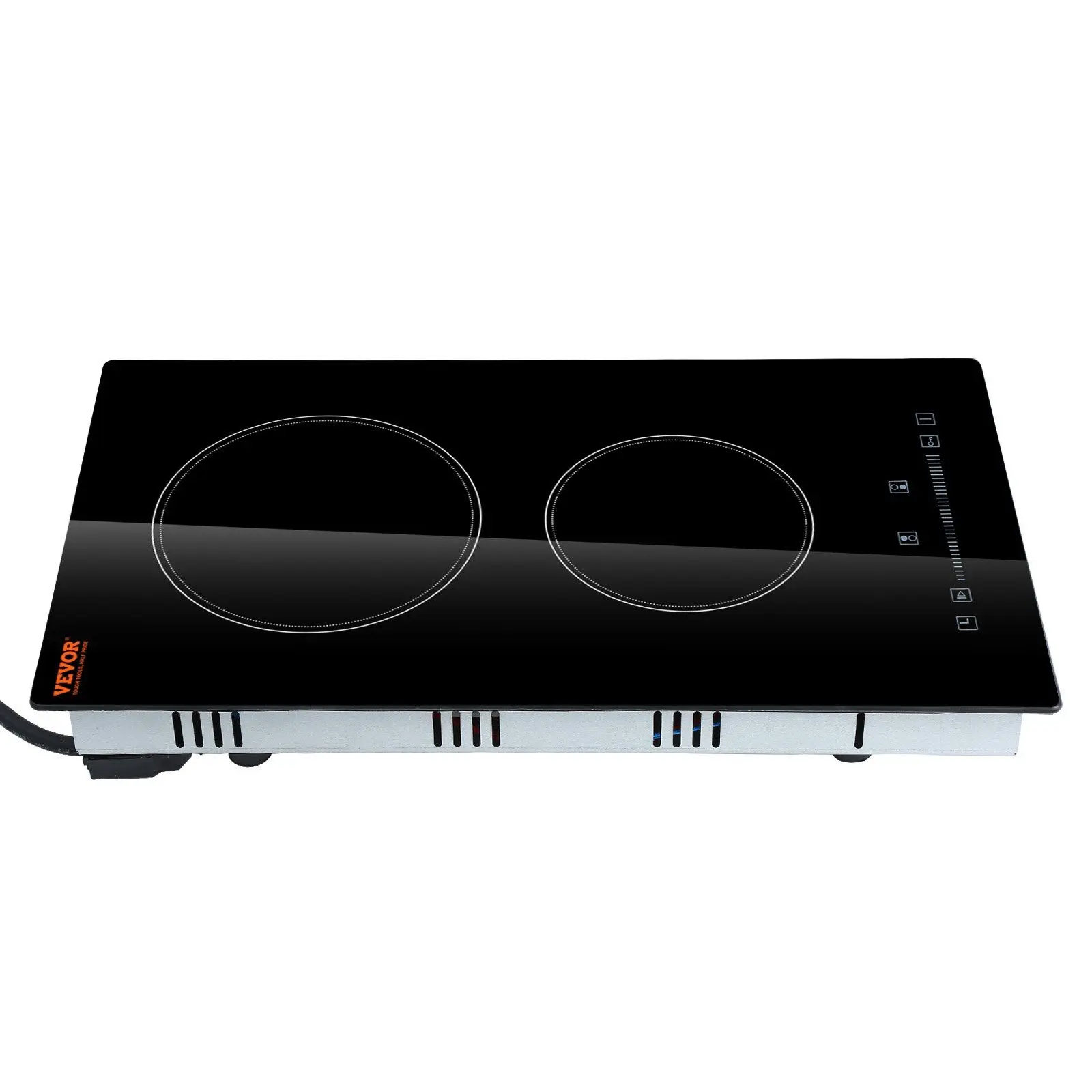 

Built in Electric Stove Top, 20 x 11.6 inch 2 Burners, 110V Glass Radiant Cooktop with Sensor Touch Control, Timer & Child Lock
