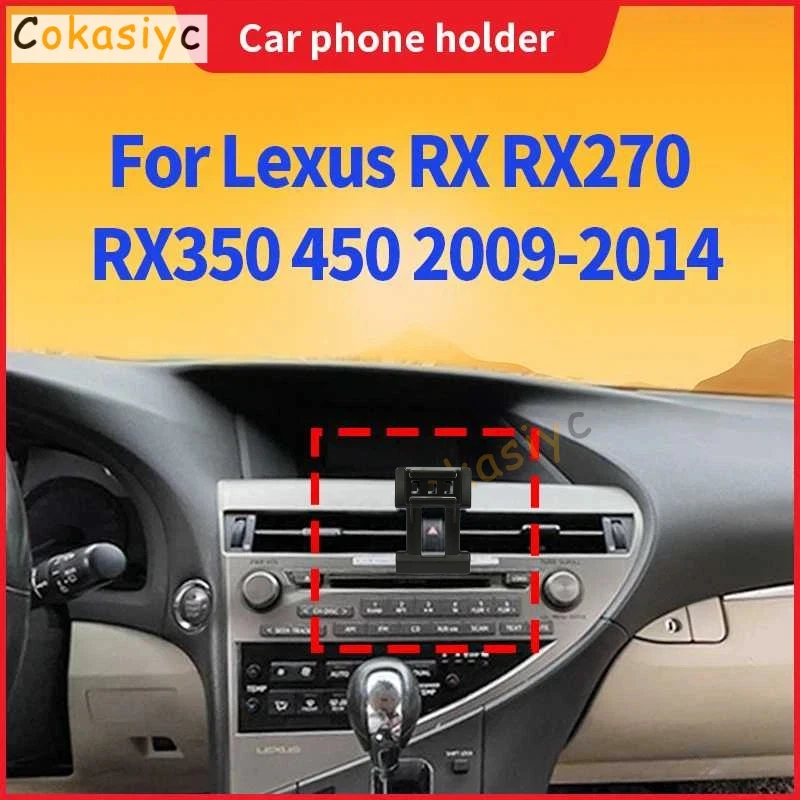Car Phone Holder Special Fixed Base For Lexus RX RX270 RX350 450 2009 2010 2011-2014 Mobile Phone Mounts Car Wireless Charging