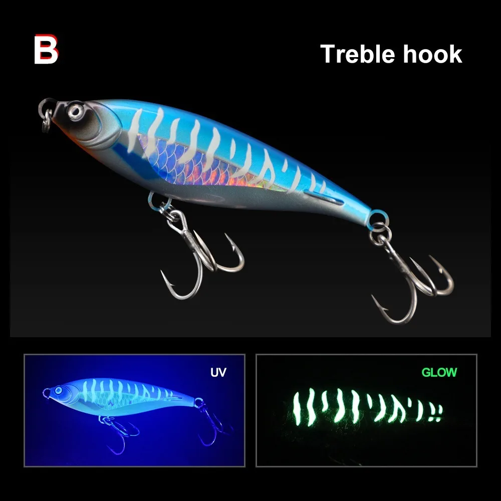 1 Stück 13cm/17cm sinkender Pencil Popper – Ultrastarker Thunfisch-Hardbait, Offshore-Bootsangelköder für Salzwasser-Raubtiere – Detail 8