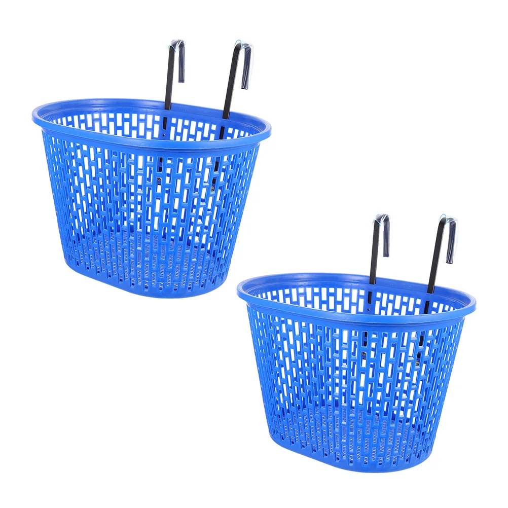 

2 Pcs Basket Foldable Plastic Durable Large Capacity Handlebar Bicycles Storage Solution Easy Bike Basket Install