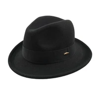 New Fedoras Hats Men's Vintage Black Felt Wide Brim Jazz Hats Man For Men Women Fedora Gentleman Caps Jackson Hat - Image 6