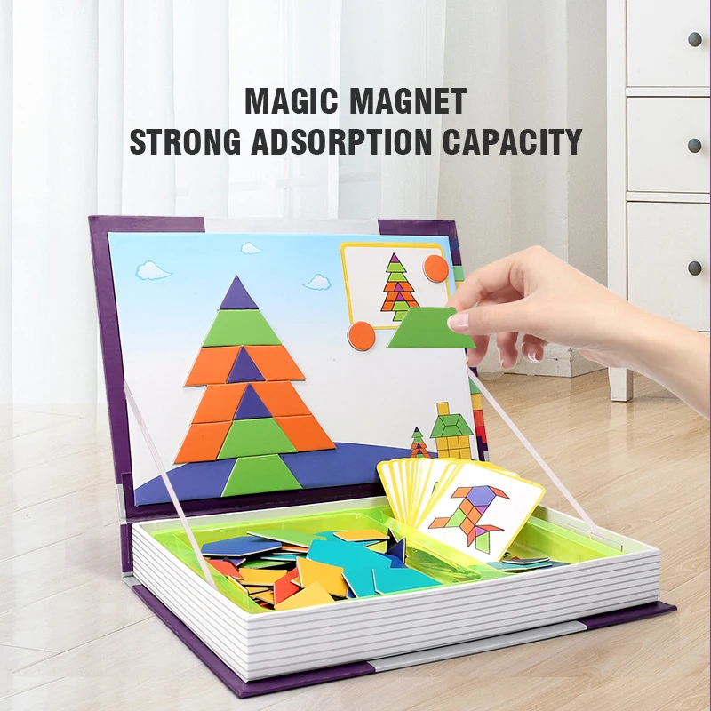 Magnetic Busy Book Matching Magnet Puzzles Baby Books Animals Dinosaur Numbers For Toddler 1 2 3 Years Birthday Gifts Fot Kids