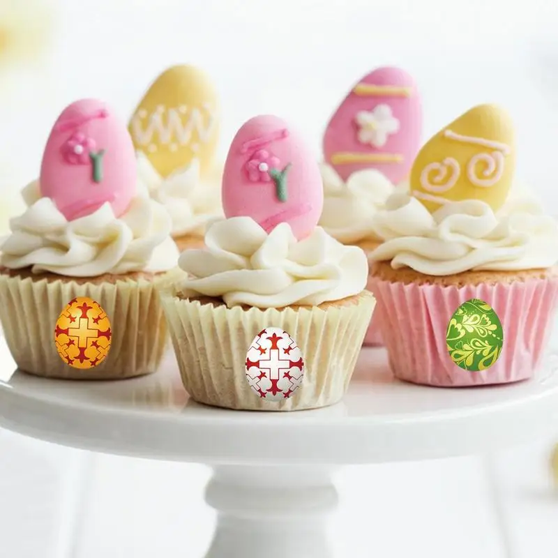 500 шт., пасхальные наклейки для карт