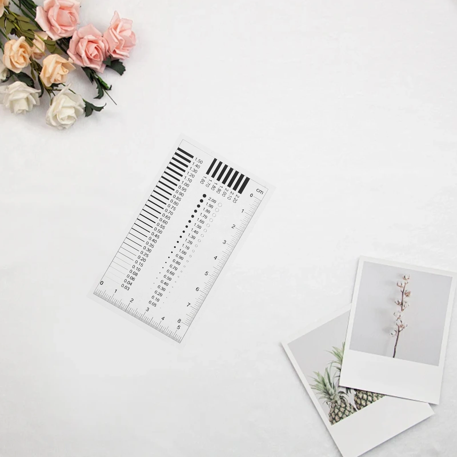 

High Precision Sec Size Estimation Chart Transparent Flaw Detection Ruler For Diameter Line Width Defects Measurement Scratch