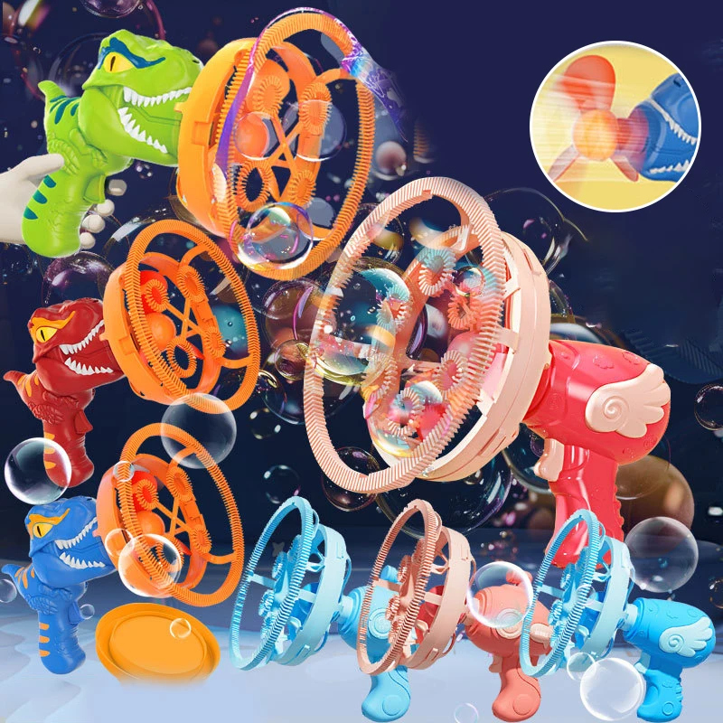 Novo brinquedo soprador de bolha dupla extravagante, pistola de bolhas ao ar livre, máquina de bolhas, uma ótima escolha de presente e perfeita como brinquedo de presente de feriado