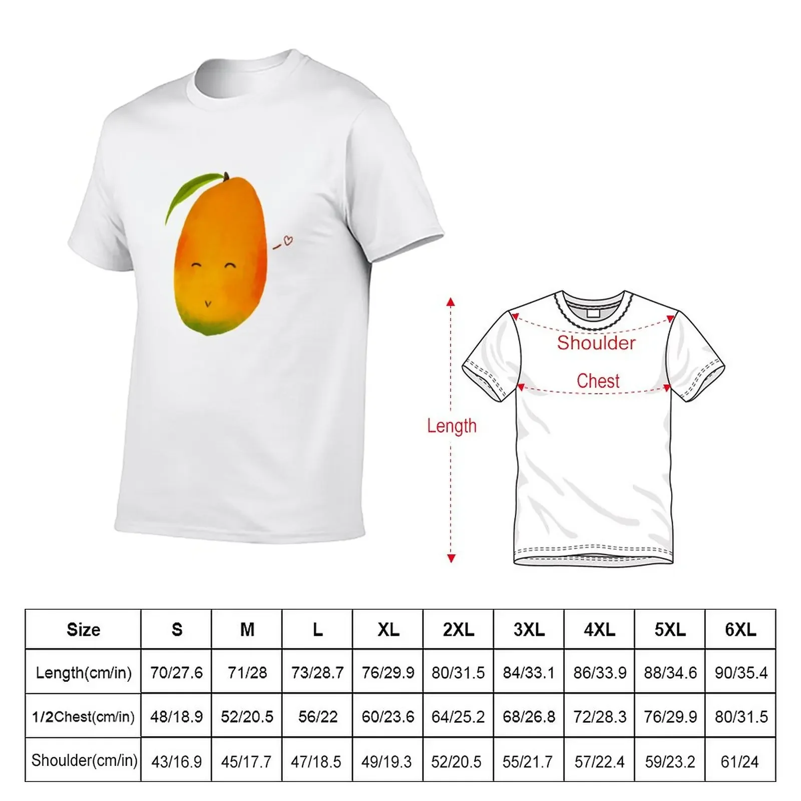 New Mango Of Love T-Shirt cute clothes Anime t-shirt tops men graphic t shirts