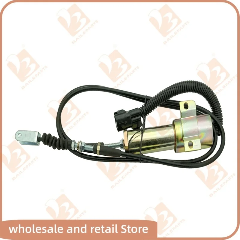 11E1-60100-24 Fuel Shut Off Solenoid 24V For Hyundai R210-5 R210-7 11E16010024 Stop Solenoid Engine Spare Parts