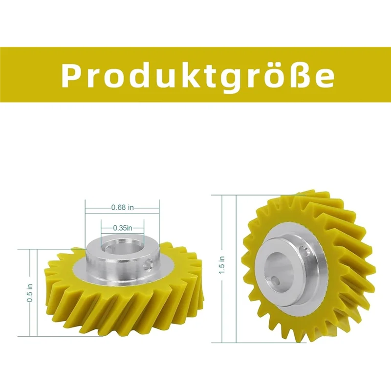 Parti di ricambio YCOC-Kitchenaid W10112253 Ingranaggio a vite senza fine per miscelatore e spazzole di carbone W10380496 Sostituisci la parte Accessori per ingranaggi a vite senza fine
