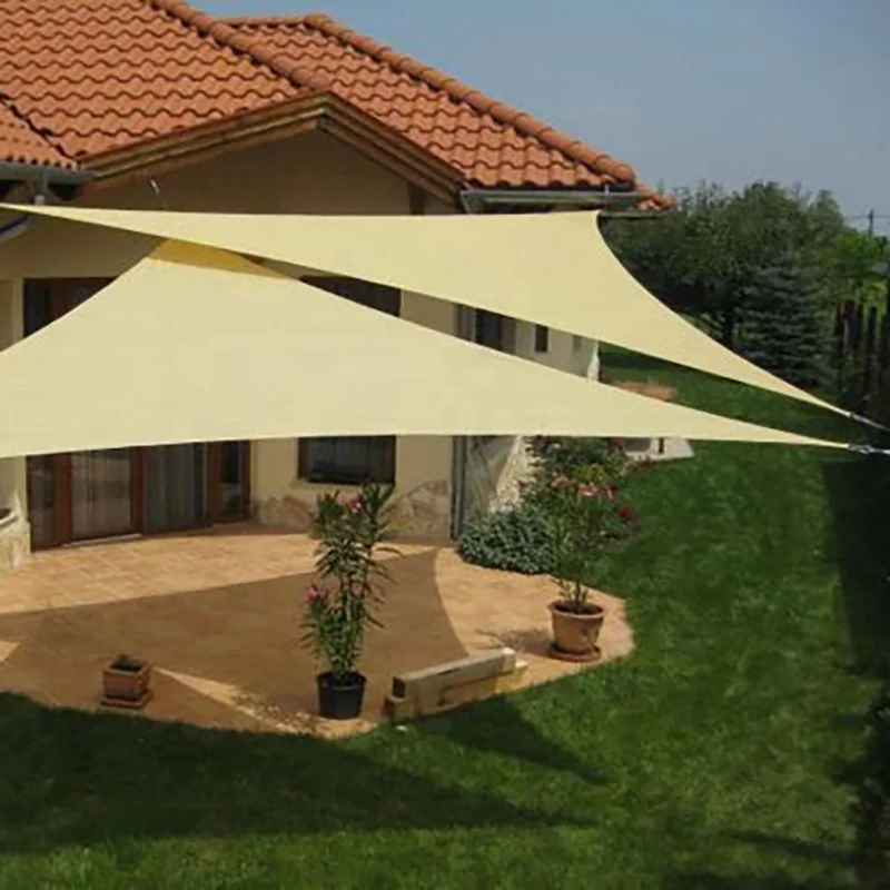 Outdoor Patio Heavy Duty Oxford Sun Shade Sail Triangle Awning Wind Resistant Canopy Shading Sails