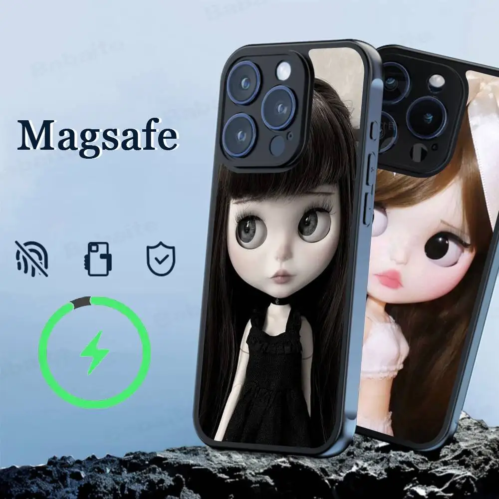 

Bl-ytheS Cute doll fashion design Magnetic Case For iPhone 17 16 14 13 12 11 15 Pro Max Plus Wireless Charge Phone Cover