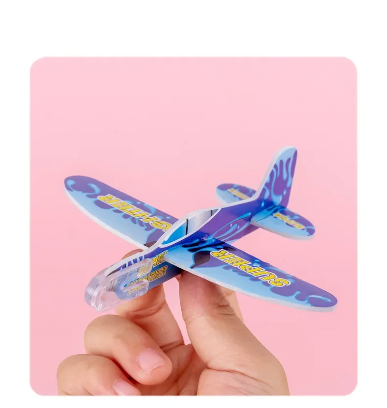 10 Stück Mini DIY Handwurf-Segelflugzeuge Schaumstoff-Flugzeug Spielzeug Party-Geschenke Füllartikel Geschenk für Erwachsene – Detail 7