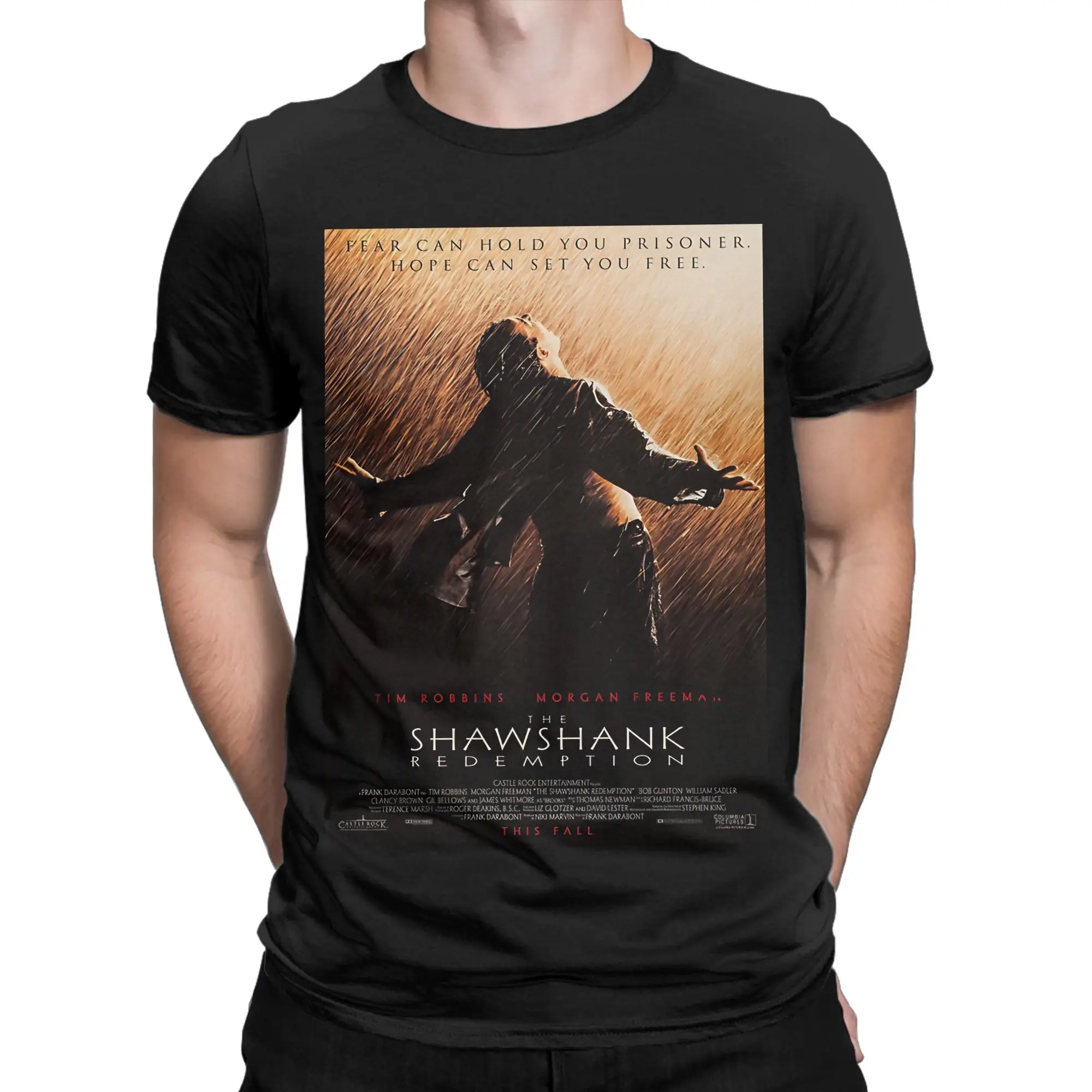The Shawshank Redemption 1994 Movie Funny Graphic 100% Cotton T-Shirt The Shawshank Redemption Tops Tees For Men