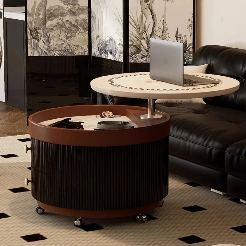 

Creative Bedroom Coffee Table Small Simple Books Wood Round Unique Aesthetic Coffee Table Cute Mesa Auxiliar Salon Furniture