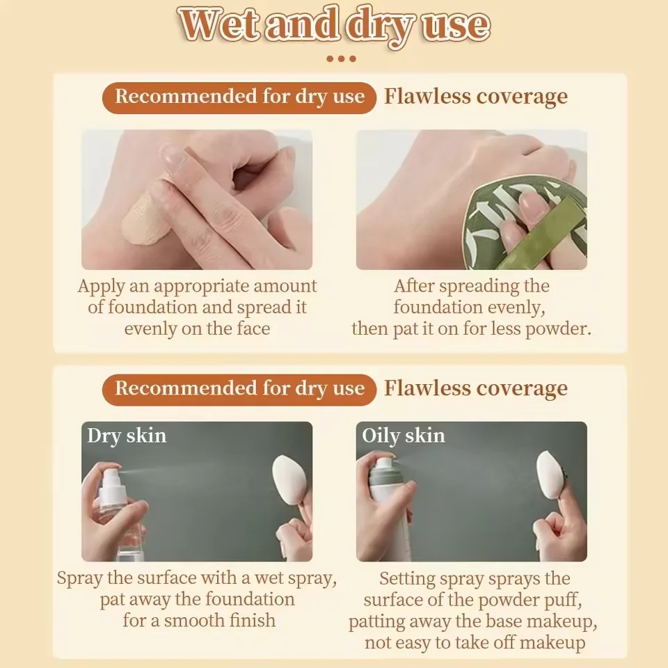 Soft Air Cushion Puff Makeup Blender Sponges Elastic Marshmallow Cosmetic Foundation Powder Set Powder Puff Set Box