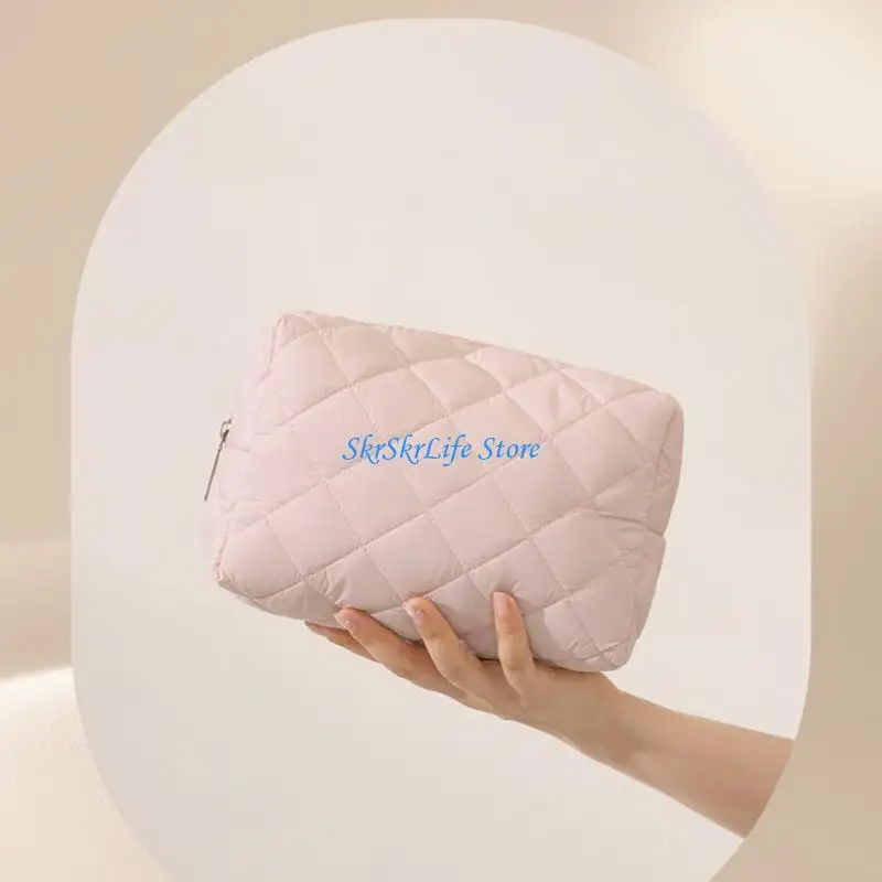 E65E Quilted Cosmetic Makeup for Toiletries, Touchups, and Toiletry Packing