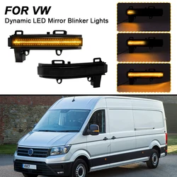 Dynamic Indicator LED Lamps For VW Crafter MK2 2017- 2PCS Error Free Amber Side Mirror Blinker Turn Signal Sequential Lights