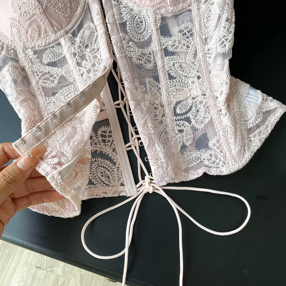Floral Embroidery Sexy Club Co - Strapless Bra Backless 评论和价格
