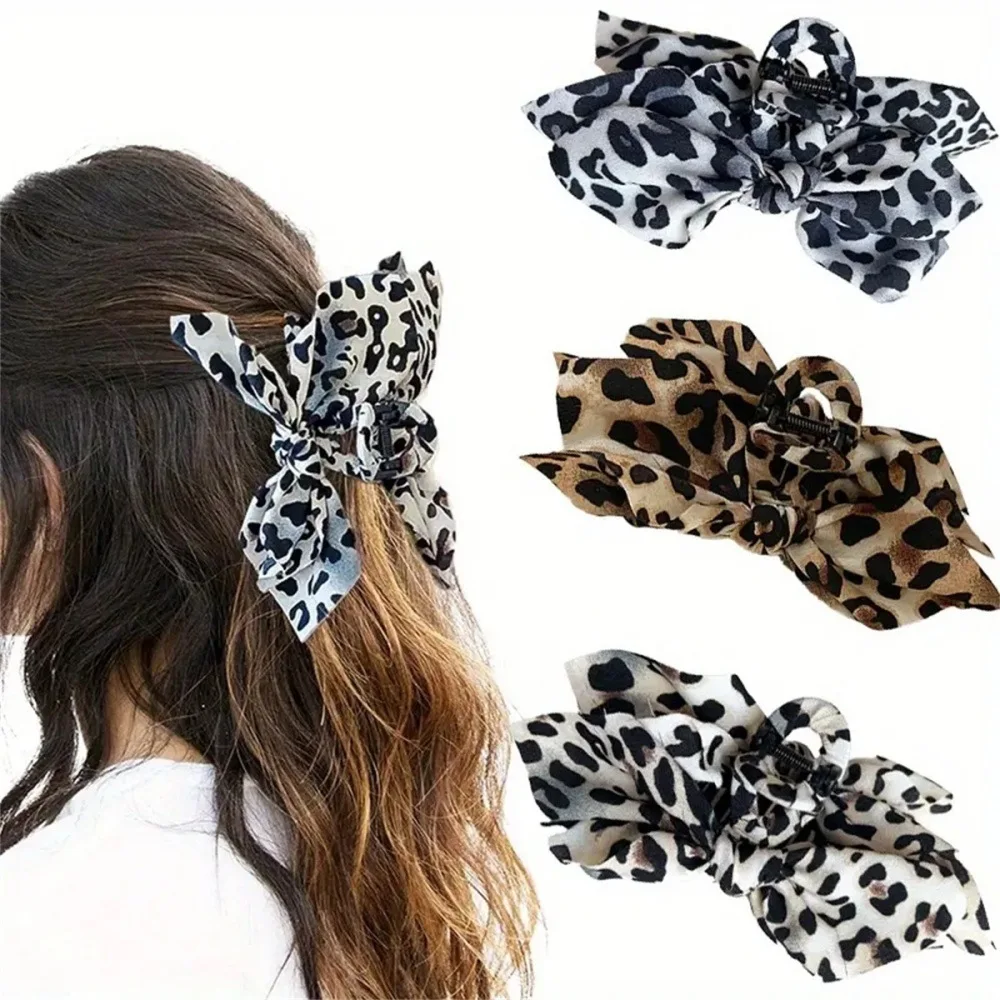 Retro Haarspange in Kaffeefarbe mit Cashew-Blumenmuster für Damen, trendige große Schleifen-Haarspange, Haarklammer für den Hinterkopf, Shark-Clip, Haar-Accessoires – Detail 14