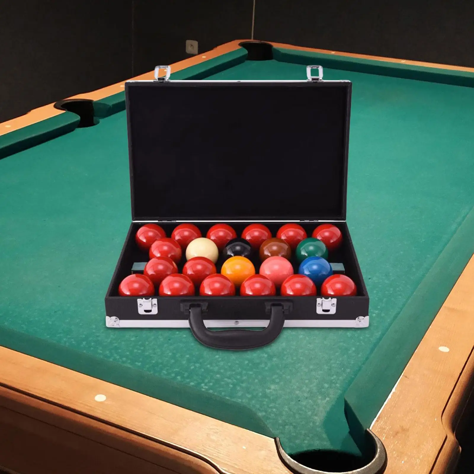 Billiard Balls Storage Box Padded Carrying Case for Indoor Traveling Outdoor