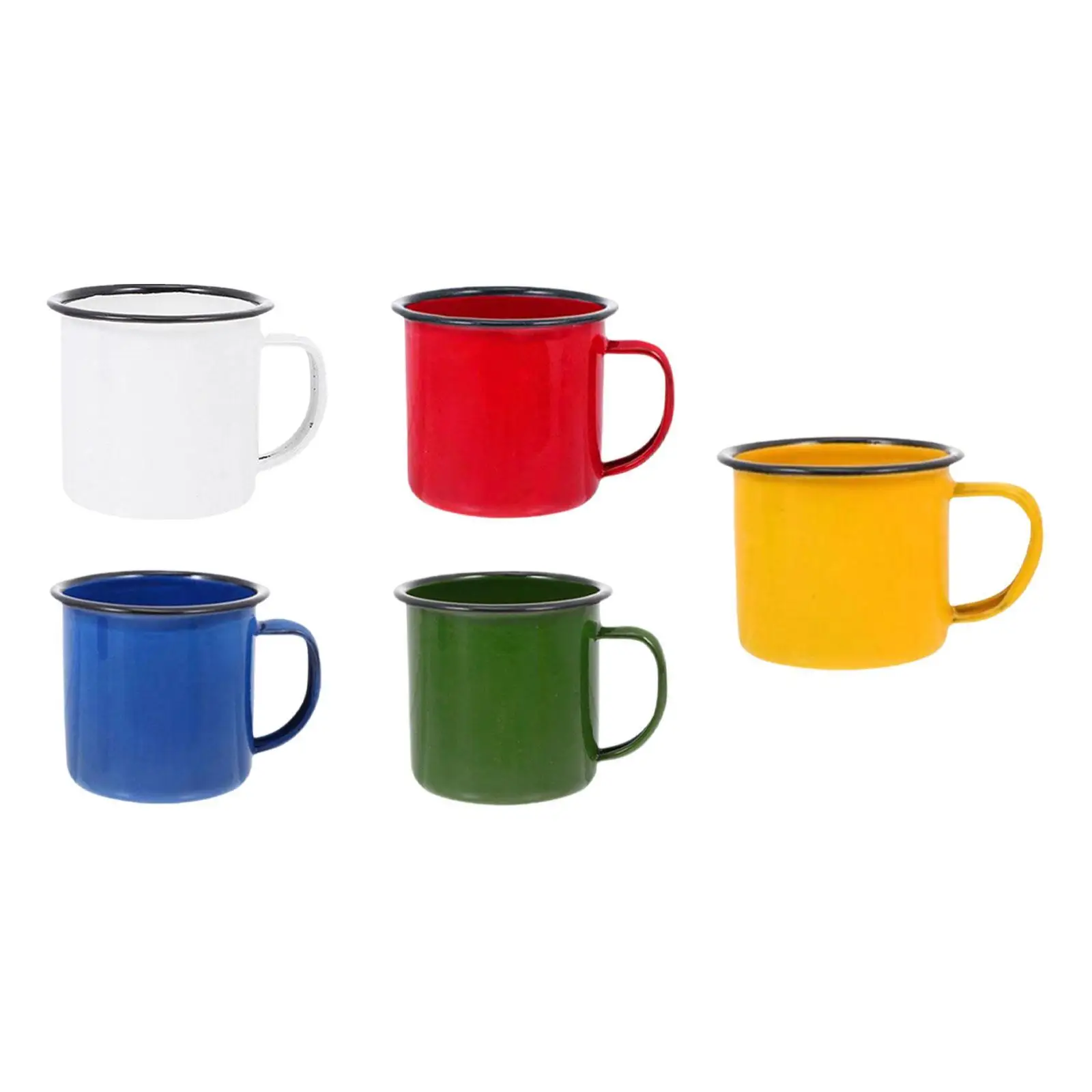 Enamel Coffee Cup Tea Cup Easy Clean Creative Water Cup Milk Mug Drinking Cup for Household Desktop Kitchen Apartments Coffee