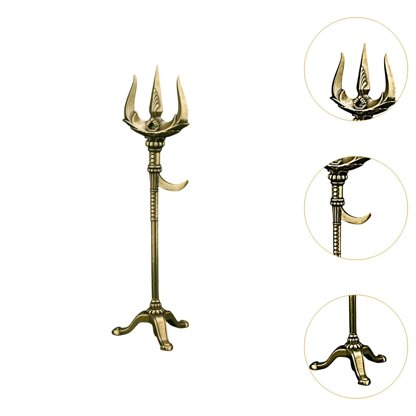 Trident Bronze Trident Estátua Presentes de Aniversário Escritório Bar Estatueta Varanda Desktop