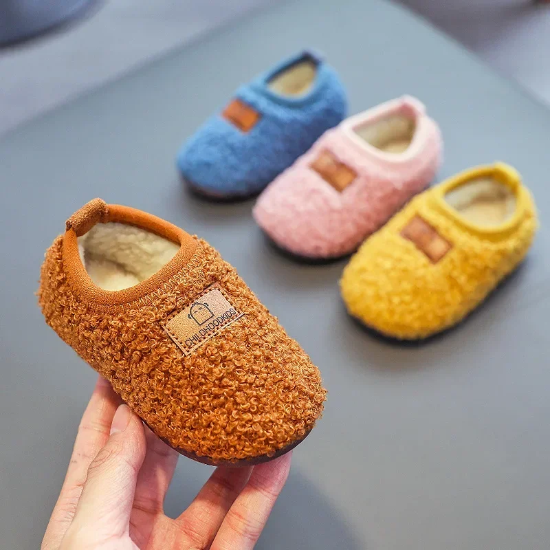 

Gril Shoes Baby Cotton Shoe 2023Autumn Winter New Comfortable Warm Kid Shoe Plus Home Unisex Woolen Cotton Shoe Cute Home Shoes