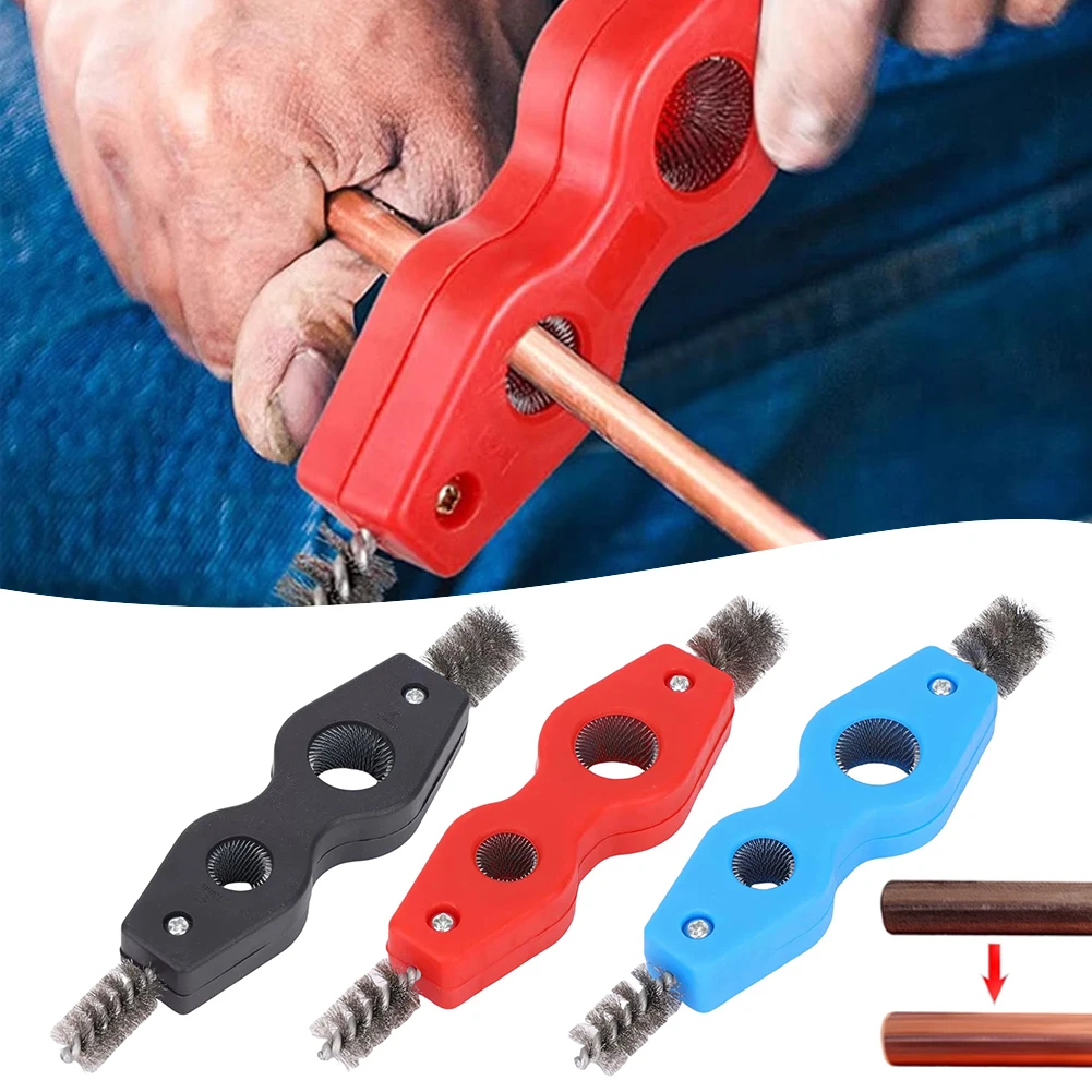 4 In 1 Pipe Cleaner Deburrer,Copper Pipe Cleaner Brush For Soldering,Professional Hvac Maintenance For Plumbing Installation