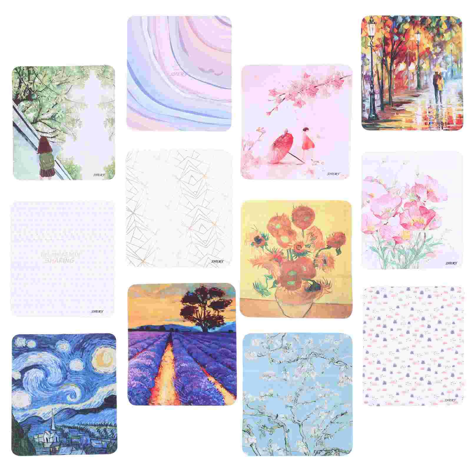 

12 Pcs Eyeglass Microfiber Cleaning Cloth Glasses Cleaner Wipe Eyeglasses Pattern